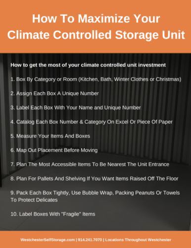 Tarrytown Self Storage - How To Maximize Your Climate Controlled Storage Unit